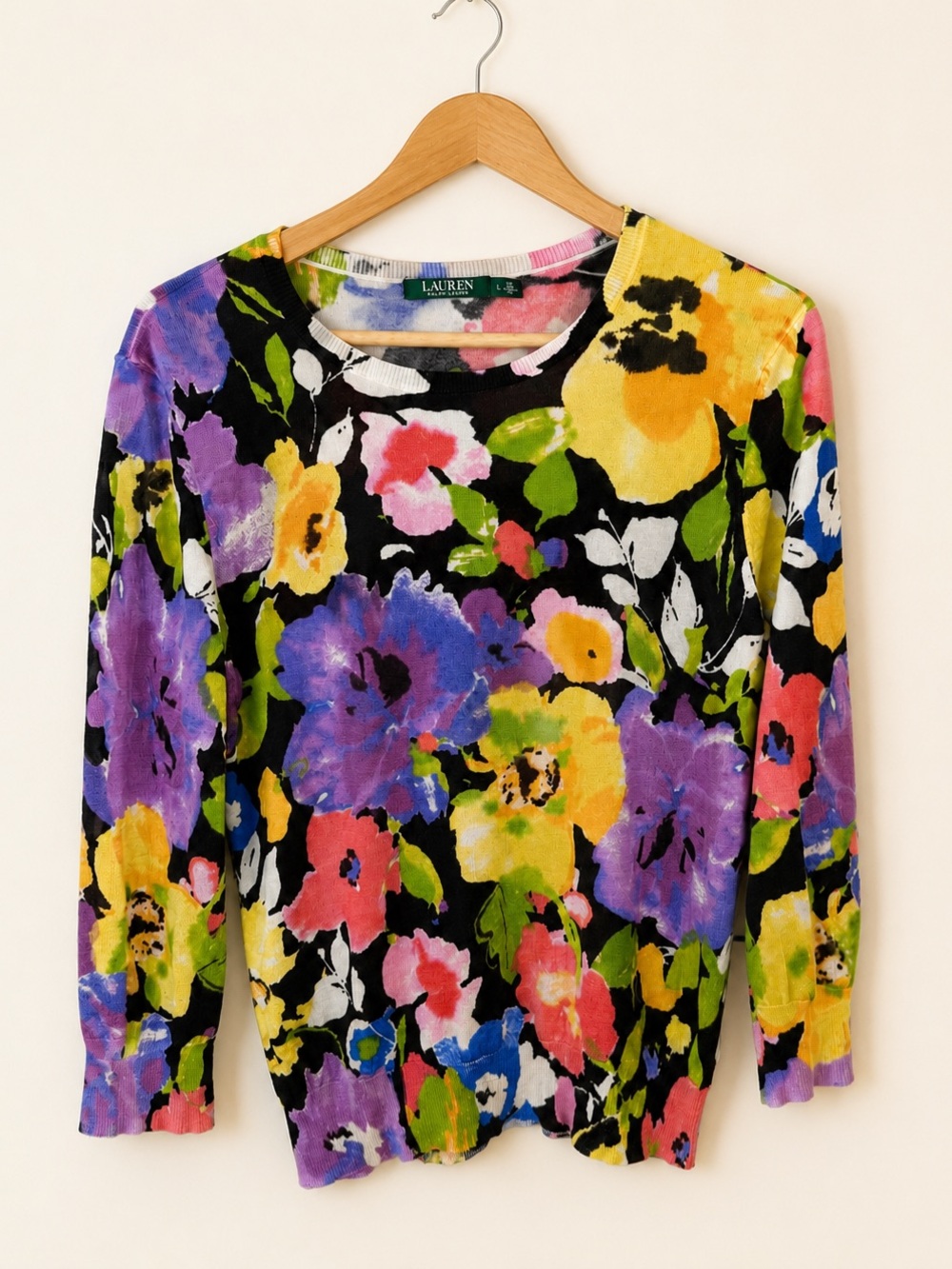 Ralph Lauren Floral Colorful Top Sweater - Picture 2 of 13